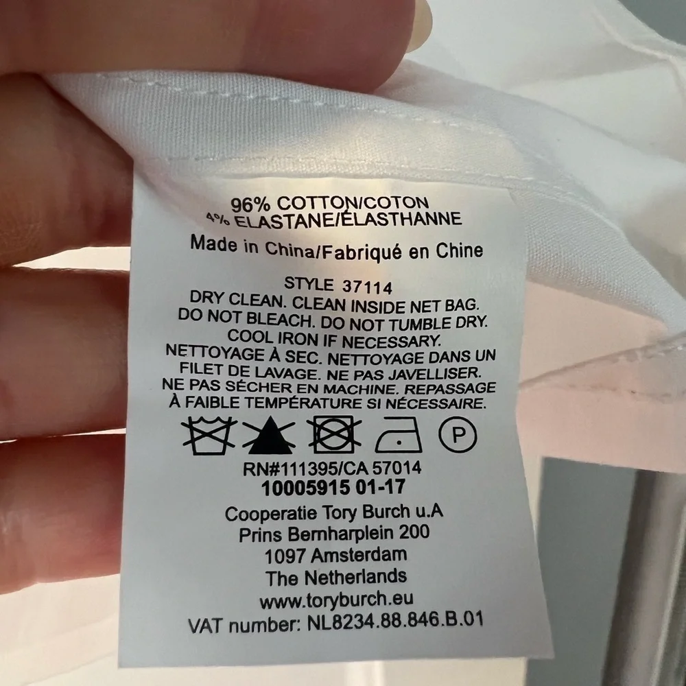 Tory Burch Crisp Cotton Poplin Tunic 4 - Picture 9 of 11